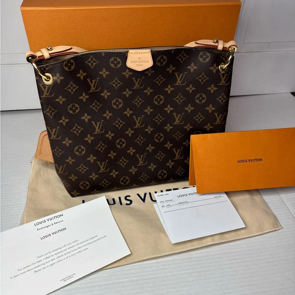 ⛔️SOLD⛔️LOUIS VUITTON Monogram Graceful PM Shoulder Bag - Picture 8 of 10
